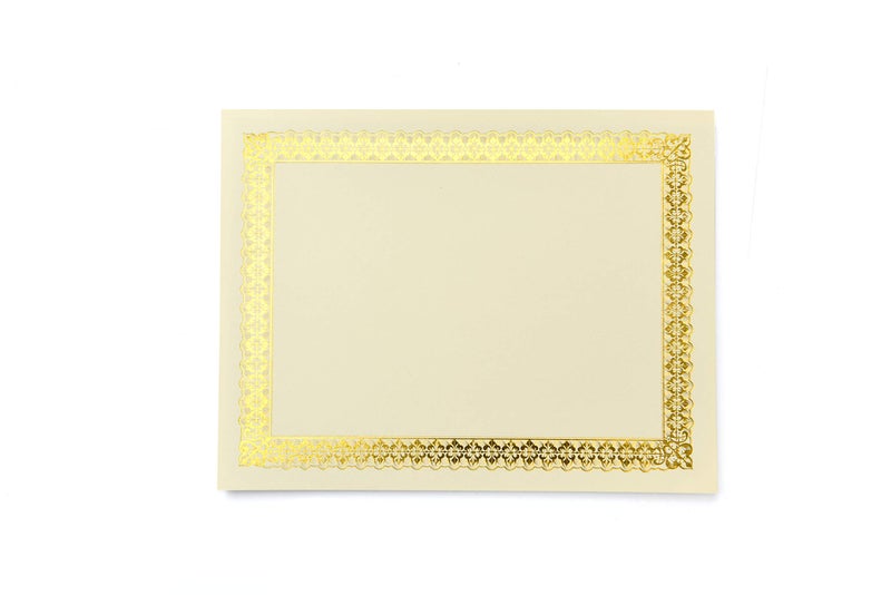 Gartner Studios Certificate Kit, 60 Black Certificate Holders and 60 Gold Foil Certificate Papers, Gold Foil Certificates and Black Certificate Holders Kit (54514) - Image 2